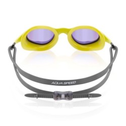 Swimming goggles Aqua Speed Vortex Mirror + Case 38 - yellow