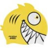 Children's swimming cap with 3D element Aqua Speed Zoo Pirana - yellow