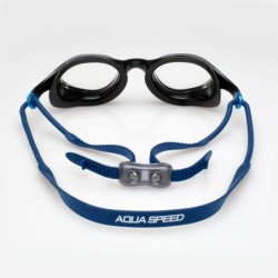 Aqua Speed Vortex Vision Swimming Goggles + Case – Black & Blue
