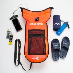 Aqua Speed Open Water Swim Buoy with Pocket 37 × 72 cm, col. 75 – orange