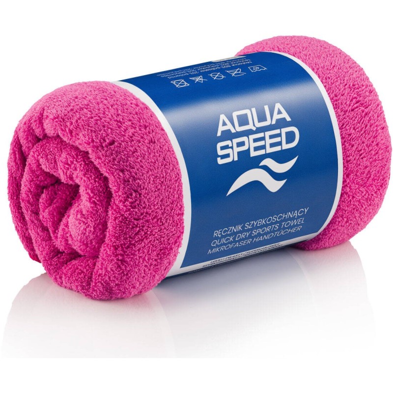 Quick drying microfiber towel Aqua Speed Dry Coral 50x100 cm - pink